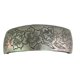 Vintage Kirk Pewter 900-3 Jonquil Cuff Bracelet